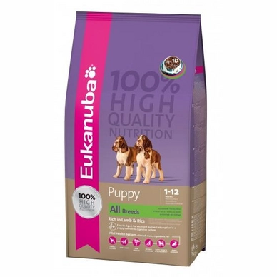Hondenbrokken Eukanuba Puppy Lam en Rijst 12 kg