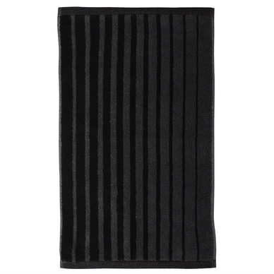 Handdoek Pure Stripe Black Katoen Badstof Essenza