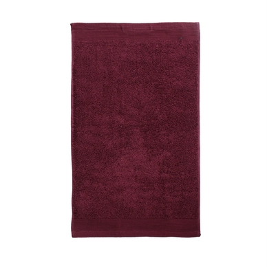 Serviette Invités Essenza Pure Rouge Vin Coton Microfibre (33 x 50 cm)