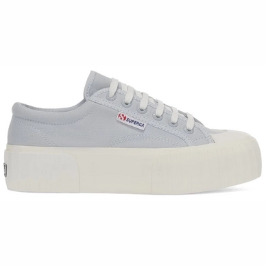 Baskets Superga Femme 2631 Strip Plateforme Grey Lilla Fashionchaussures