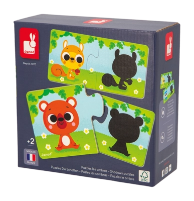 Puzzelspel Janod Dieren En Hun Schaduw