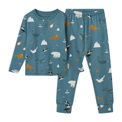 Pyjama Liewood Kids Wilhelm Printed Pyjamas Set Arctic Sea / Ocean View