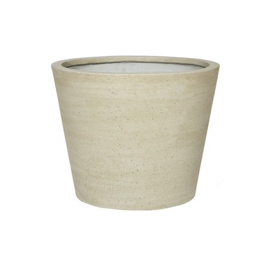 Bloempot Pottery Pots Cement and Stone Bucket M Beige Washed 49,5 x 40 cm