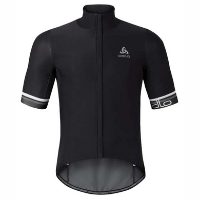 Fahrradshirt Odlo Stand-Up Collar S/S Full Zip Vlaanderen Black Herren