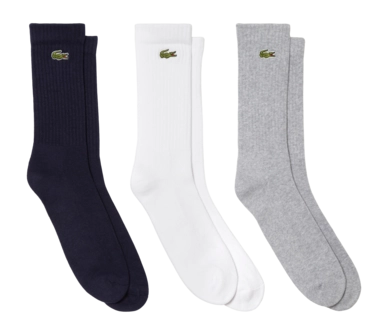 Chaussettes Lacoste Unisexe RA4182 Silver Chine/White-Navy Blue