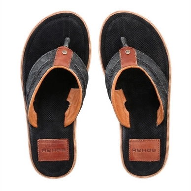 Slipper Rehab Raoul Black-Denim