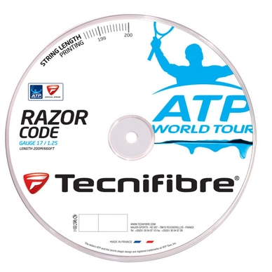 Tennis String Tecnifibre Bob 200M Razor Code Carbone 1,25