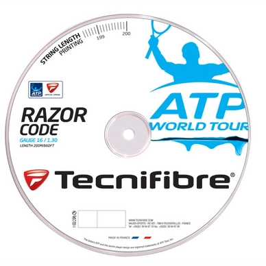Tennis String Tecnifibre Bob 200M Razor Code carbone 1,30