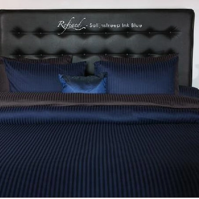 Dekbedovertrek Heckett & Lane Refined Uni Stripe Ink Blue Satijn