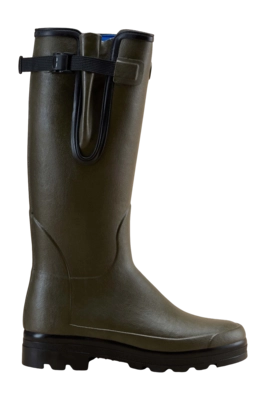 Regenlaars Le Chameau Men Vierzonord Neoprene Boot Vert Chameau / Black