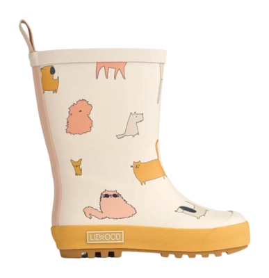 Regenlaars Liewood Kids Mason Thermo Rainboot Cats And Dogs / Sandy