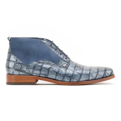 Veterschoen Rehab Lennox Croco Denim