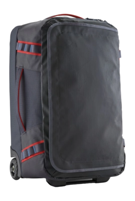 Reistas Patagonia Unisex Black Hole Wheeled Duffel 40L Smolder Blue w/Amanita Red
