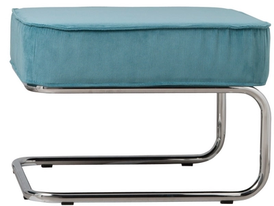 Voetenbank Zuiver Hocker Ridge Rib Blauw
