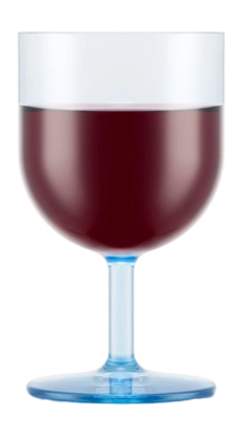 Rode Wijnglas Bodum Oktett Kunststof Blue Moon 250 ml (Set van 4)
