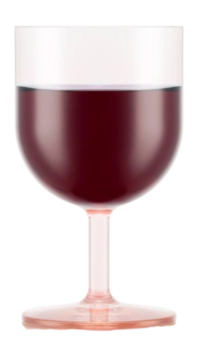Rode Wijnglas Bodum Oktett Kunststof Strawberry 250 ml (Set van 4)