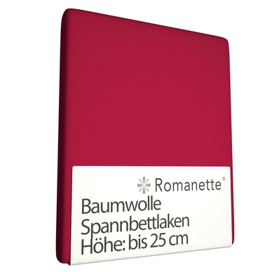 Spannbettlaken Romanette Rot (Baumwolle)