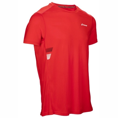 T-shirt de Tennis Babolat Core Flag Club Tee Men Fluo Red
