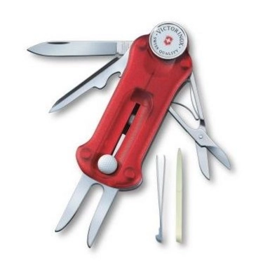 Golf Tool Victorinox 10 Features Transparent Red