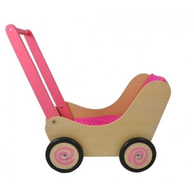 Poppenwagen Hout Roze Simply
