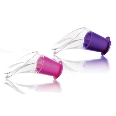 Lot de 2 Verseurs Vacu Vin Violet Rose