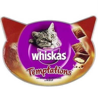 Kattensnack Whiskas Temptations Rundvlees (8 stuks)