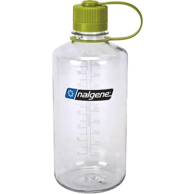 Water Bottle Nalgene Narrow Mouth 1000 ml Clear Green