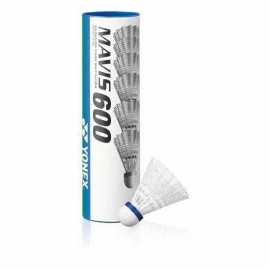 Badminton Shuttle Yonex Mavis 600 Middle Wit (Koker van 6)