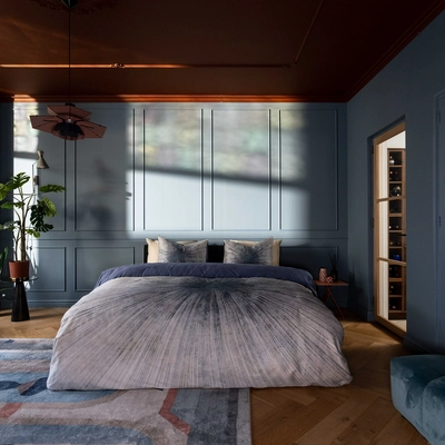Bettwäsche Kayori Saku Baumwolle-Satin Blau