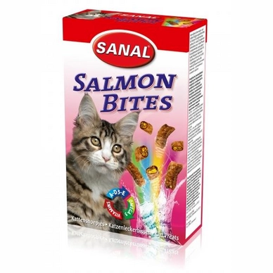 Kattensnack Sanal Salmon Bites Pak (6 stuks)