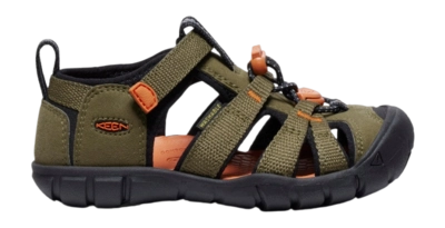 Sandaal Keen Kids Seacamp II CNX Dark Olive/Gold Flame