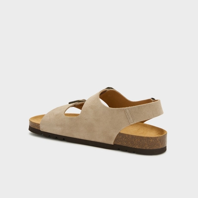 Sandaal Scholl Men Julien Backstrap Dark Beige | Schoenfashion