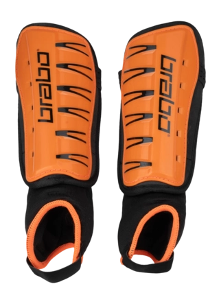 Scheenbeschermer Brabo Force Shin Junior Ankle Sock Orange/Black - XS