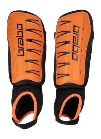 Scheenbeschermer Brabo Force Shin Junior Ankle Sock Orange/Black - XXS