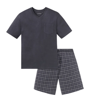 Pyjama Schiesser Men 159636 Anthracite