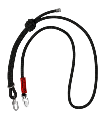 Schouderband Topologie Wares Straps 8.0mm Rope Strap Black Lattice