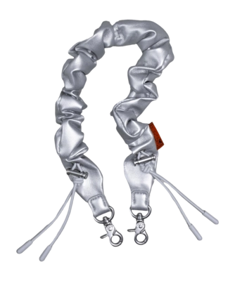 Schouderband Topologie Wares Straps Bungee Wrist Strap Chrome Synthetic Leather