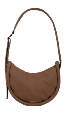 Schoudertas Sandqvist Curve Crossbody Round Dark Taupe S