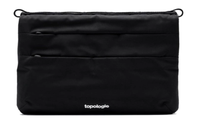Schoudertas Topologie Wares Bags Flat Sacoche Small Black Tech Sateen