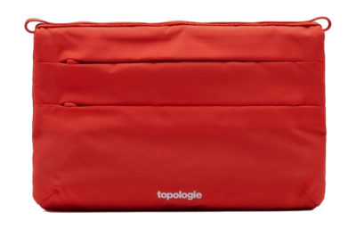 Schoudertas Topologie Wares Bags Flat Sacoche Small Topologie Red Tech Sateen