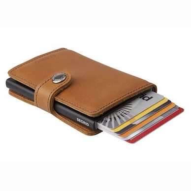Portemonnee Secrid Miniwallet Limited Cognac Black