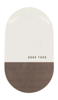 Serveerschaal Zusss Good Food Wit / Bruin
