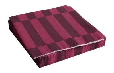 Servet HAY Pattern Napkins Dinner Bordeaux And Wine (Set van 20)