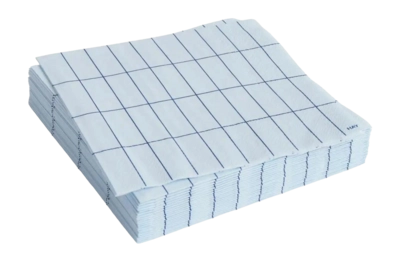 Servet HAY Pattern Napkins Lunch Light Blue And Blue Grid (Set van 20)