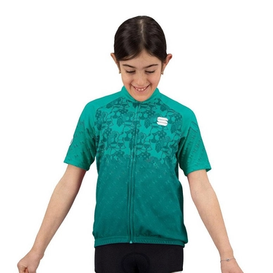 Fahrradshirt SPortful Super Girl Jersey Acqua Green Kinder