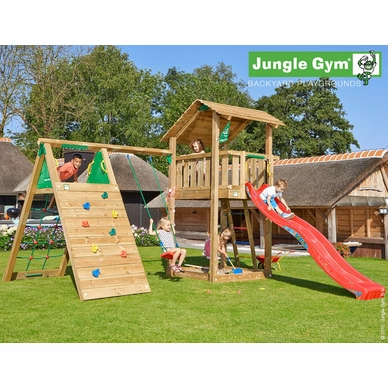 Speelset Jungle Gym Jungle Shelter + Climb X'tra Rood