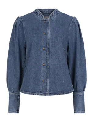 Shirt Dante6 Women Piper Pleated Denim Vintage Indigo