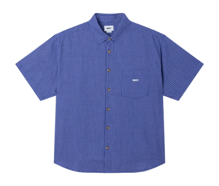 obey dress shirt BIGWIG BARRY - ACADEMY NAVY quality pure cotton Shirt (OBEY WORLDWIDE) OBEY Clothing