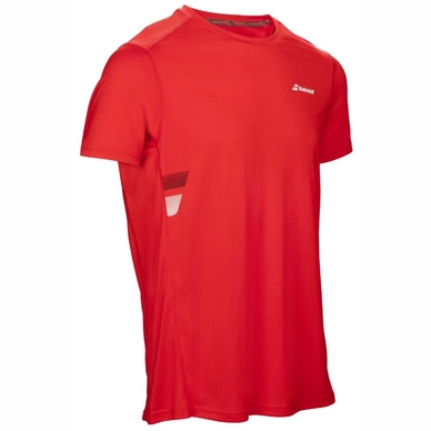 T-shirt de Tennis Babolat Core Flag Club Tee Boy Fluo Red