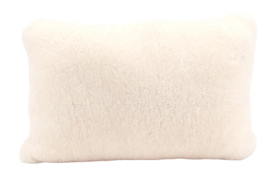 Sierkussen Warmbat Cushion Merino Curley Wool Ecru (43 x 28 cm)